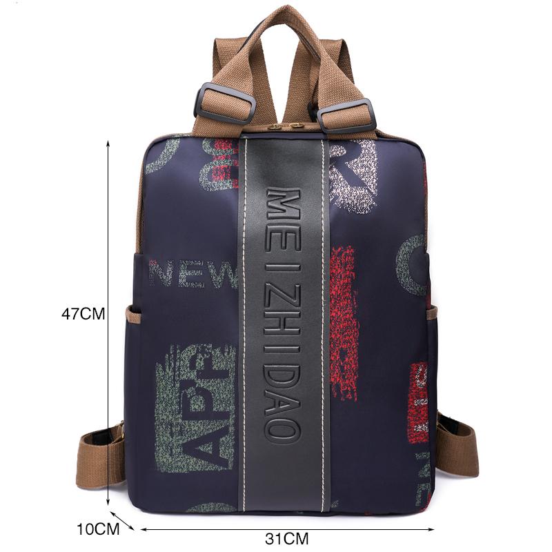 Motedesigner ryggsekker Dame lerrets ryggsekk Kvinner Stor bagpack Reisevesker Stor skoleryggsekk for studenter Skulderveske