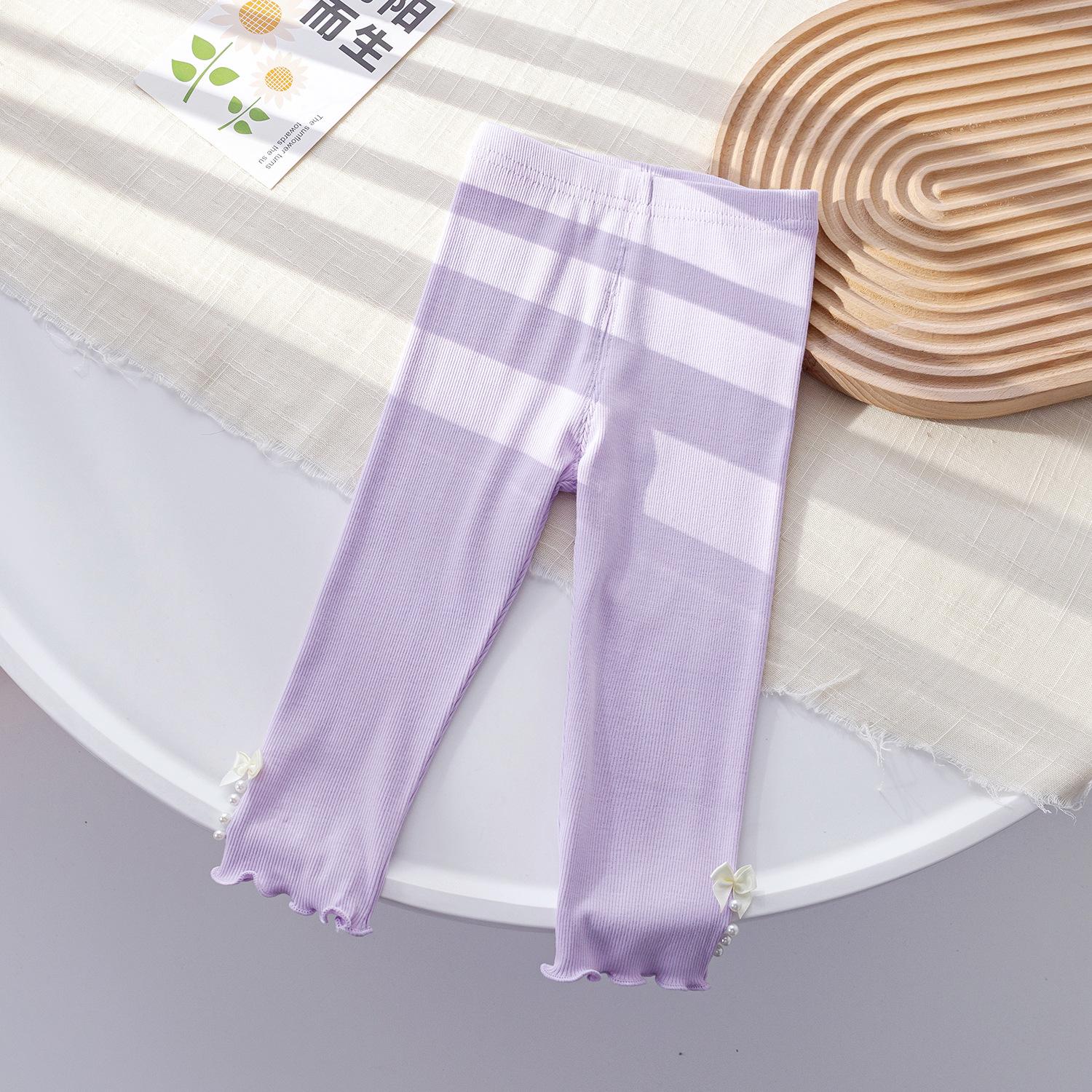 

Стильные кружевные джинсы-клеш для девочек - брюки широкого кроя на весну/осень 110cm