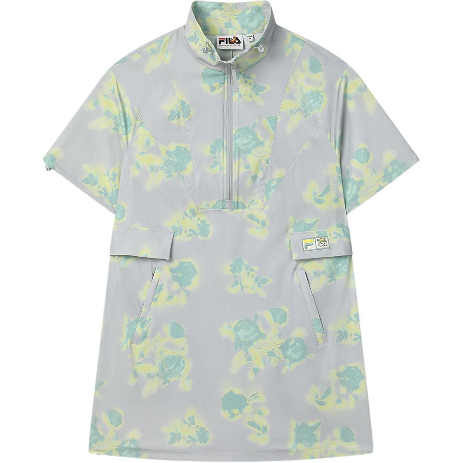 

Fila X MAISON KITSUNE Оригинальная мода Повседневное Универсальное Мягкое Платье с коротким рукавом Женские платья Дымчато-серый F11W529313F-GY M