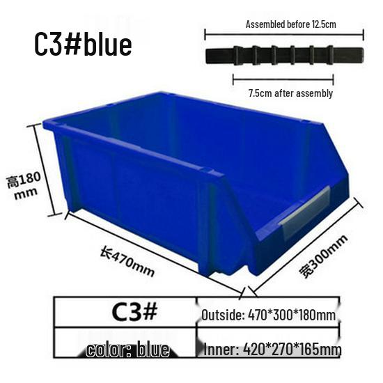 Modulare Kunststoffteile- und Werkzeugaufbewahrungsbox mit schräger Öffnung