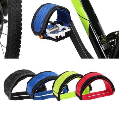 1 Pair Mountain Road Bike Fixed Gear Bicycle Pedals with Toe Clips Straps #JD
