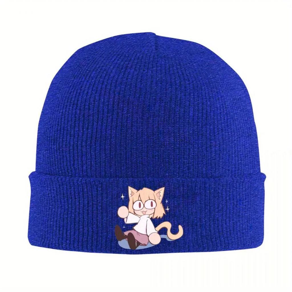Neco Arc Lustige Neko Memes Mützen Niedliche Cartoon Mützen Unisex Erwachsene Lustige Kpop Strickmütze Winter Thermische Elastische Kappen