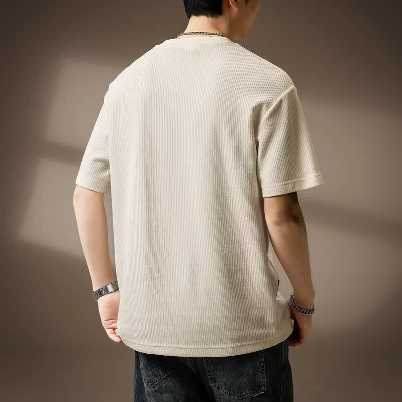 Men's Premium Textured Solid T-Shirt
