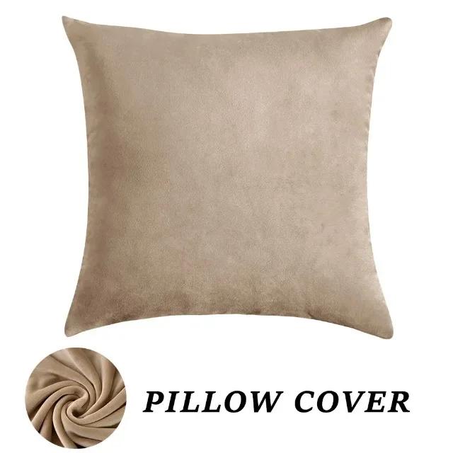 Super Soft Velvet Pillow Cover Stretch Throw Pillowcase for Sofa Bed Decoration Backrest Cushion Cover Home Decor 1pc Squard