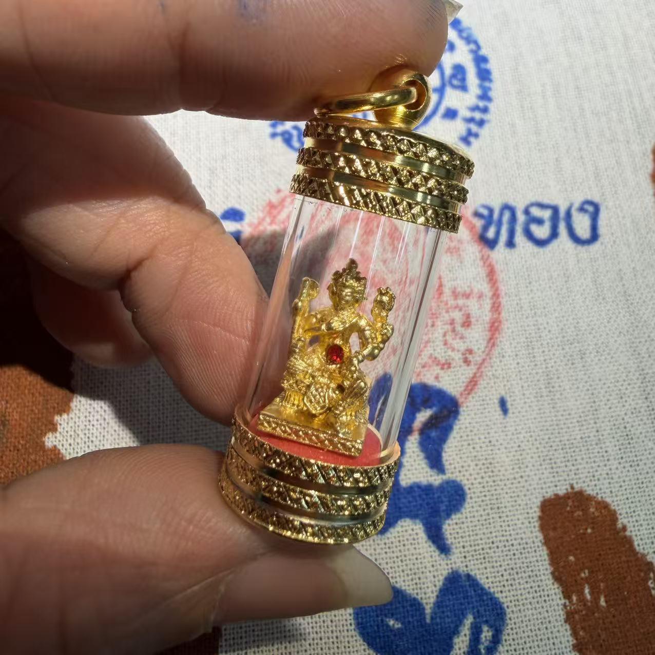 Authentic Thai Buddhist Four-Sided Talisman Tube Taixinyuan