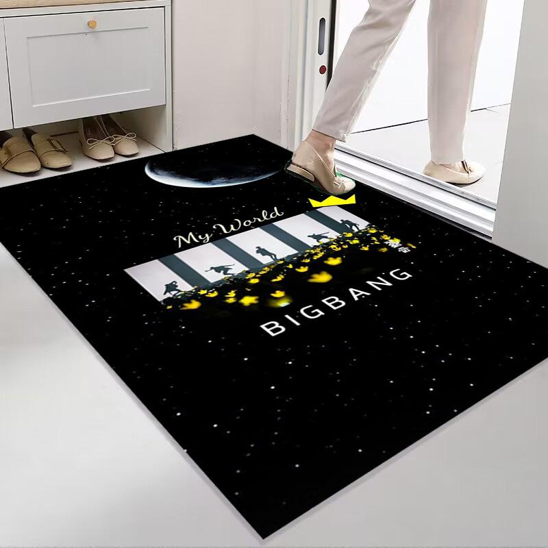 Big Bang: Icons Music Carpet Printing Floor Mats Room Dormitory Decoration Protective Pad