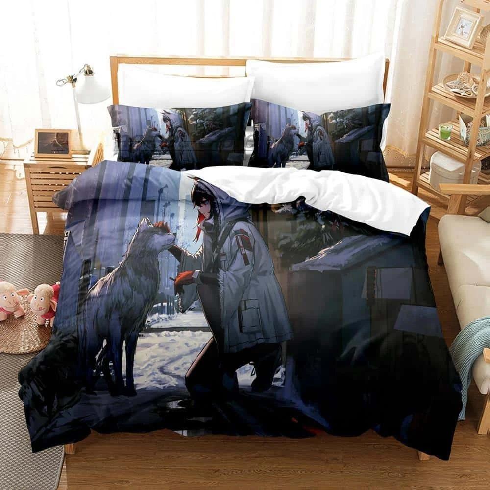 3D tisk Anime Arknights Ložní souprava Single Twin Full Queen King Size Postel Dospělý/Dětská ložnice Sady povlečení na peřinu Bytový textil