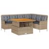 Vidaxl 2-Cz. Garden Furniture Set With Cushions, Beige, Poly Rattan