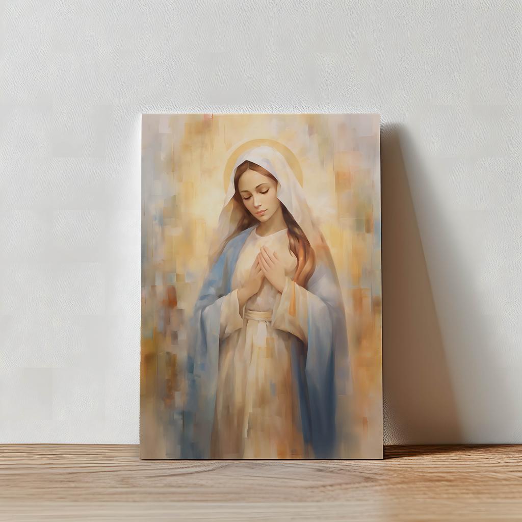 Plakat Maryja: Symbol Spokoju Plakat Maryja: Symbol Spokoju, 50X70 Cm, Bez Ramy, Płótno Premium Na Blejtramie