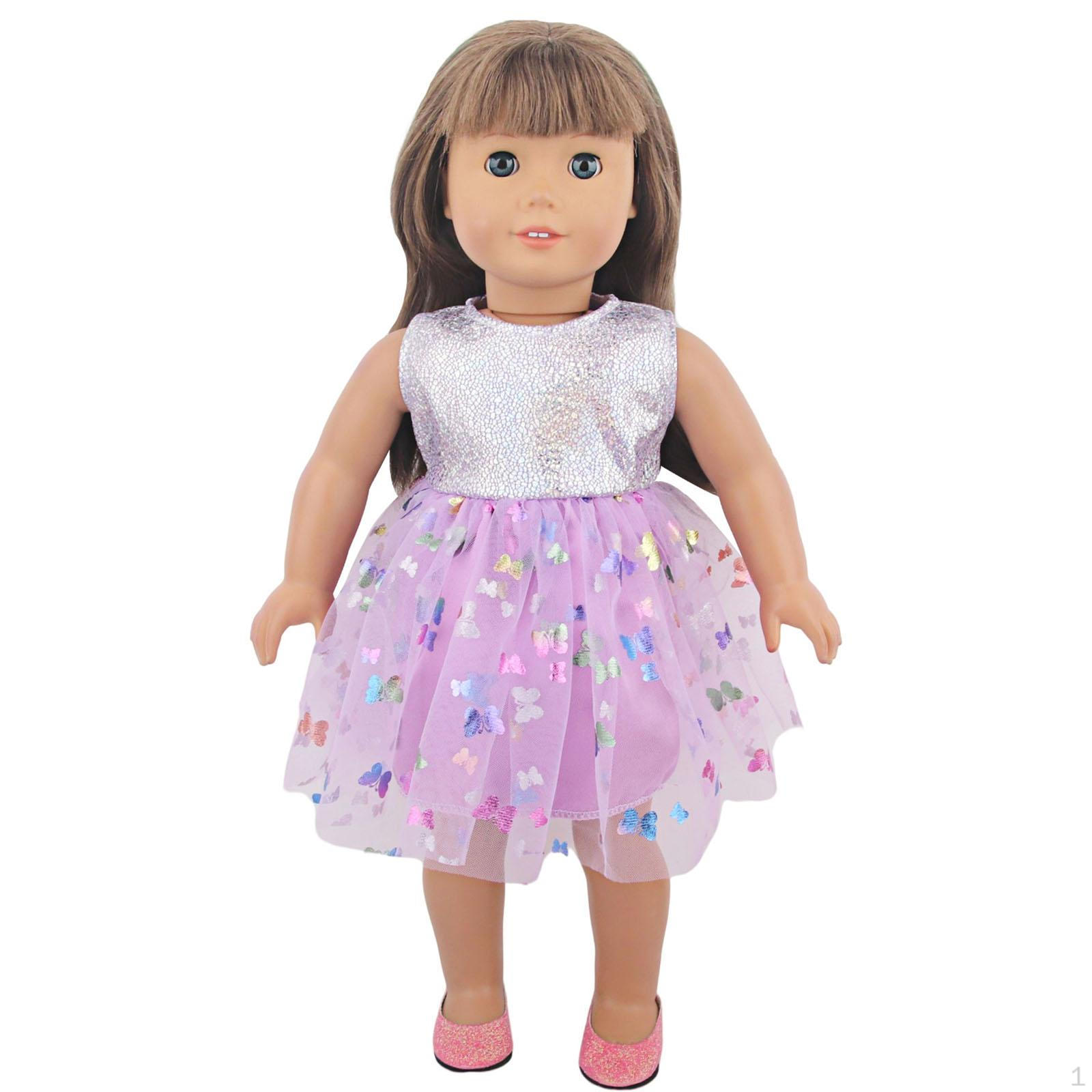 

18-дюймовое платье для куклы, одежда своими руками, удобное, костюмы, ролевые игры, стильное, одежда для кукол, кукла purple