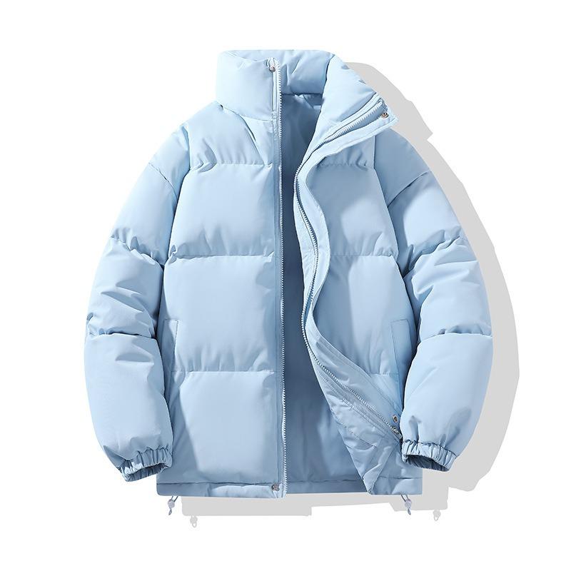 Solid Color Loose Thickened Warm Padded Coat Unisex Couple Oversized Winter Outwear