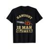 European Sizes Sawdust Is for Man Glitter Chainsaw Lumberjack T-Shirt - Heavyweight Tee with Chainsaw & Wood Design