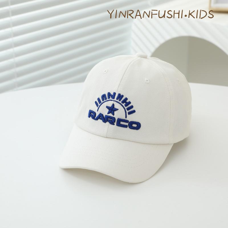 Children's Hats Spring and Autumn Thin Baby Letter Embroidered Sun Hat Kindergarten Baseball Summer Baseball Cap