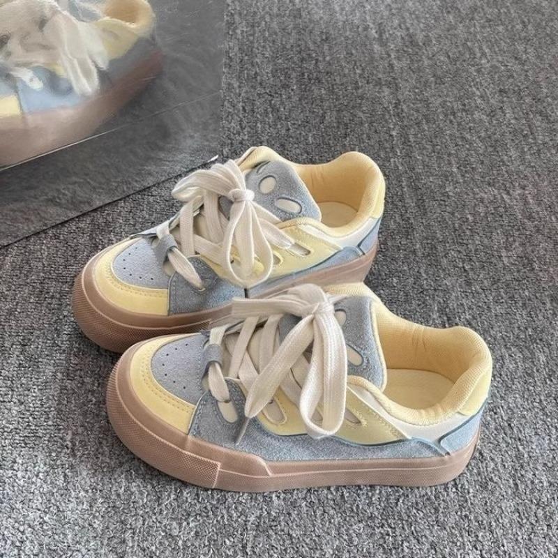 

Студенческие милые туфли-доски конфетных цветов, женские новые летние туфли на круглом носке, в стиле колледжа, повседневные 40 синий