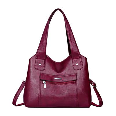 Damentasche neue Tragetasche weiches Leder Schulter Umhängetasche große Kapazität Retro-Mode Damentasche