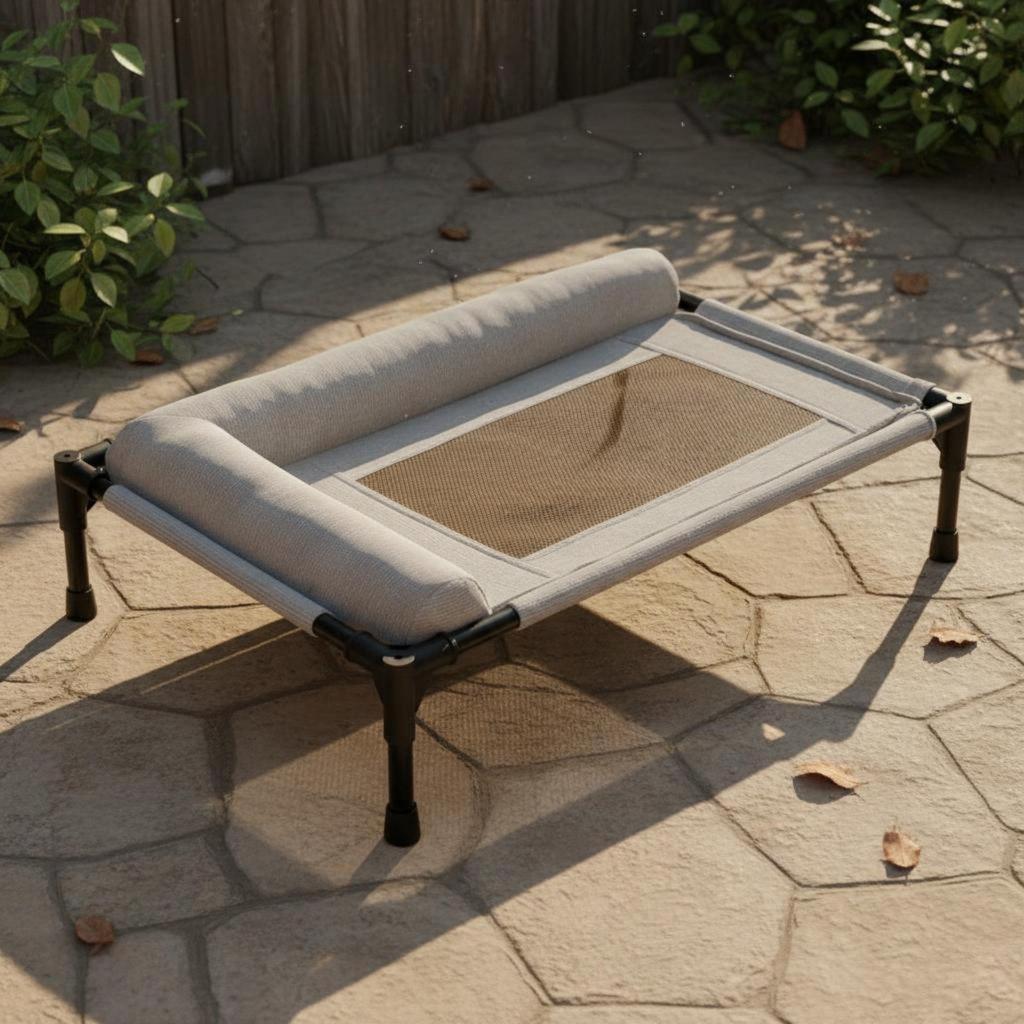 Detachable Resting Cot Breathable Mesh Cooling Pet Cushion Sturdy Raised Bed for