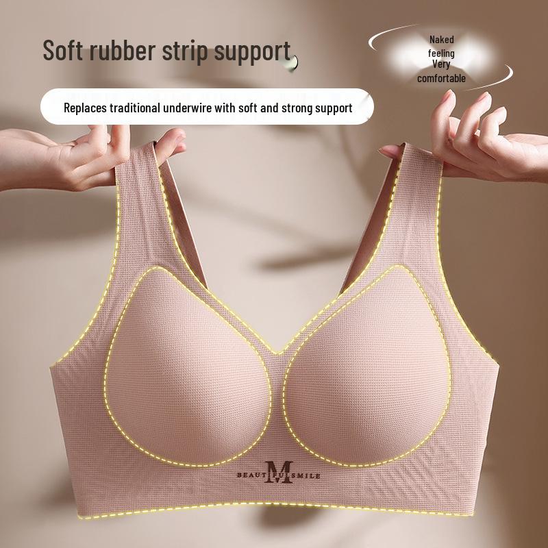 Barely There Comfort: Seamless Wireless Sports Bra with Beautiful Back and Anti-Sagging Support