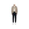 Emporio Armani SS25 Eagle Pattern Embroidered Loose Fit Crew Neck Short Sleeve T-Shirt Men Tops Beige EM001026-AF13669-M1054