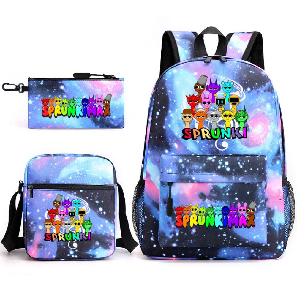 Rhythm Box Peripheral Elementary School Bag Large Capacity Starry Sky Backpack Three-piece Set