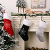 Christmas Beautifully Crafted Stockings With Plush Edging And Festive Snowflake Designs In Colors Three