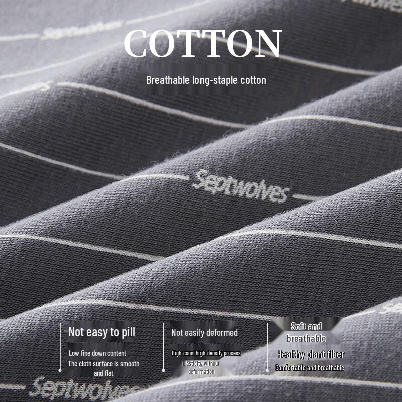 Septwolves Men's Pure Cotton Boxer Briefs