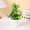 New 6 Colors Artificial Bellflower Potted Plant 12*17cm Plastic Bonsai Flowers Pot Wedding Home Hotel Office Plant