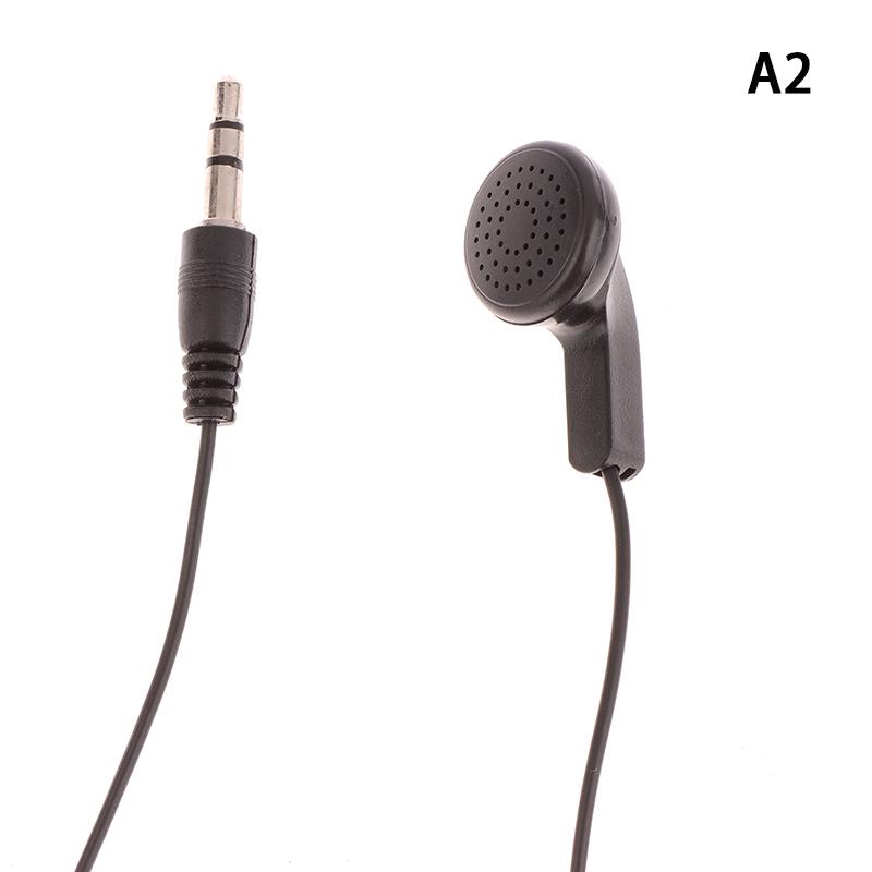 

1Pc Earpiece 3.5Mm Plug Single Side Headset Headphone Dual Channel Earphone For Laptop Pc Headset Flat Ear Type