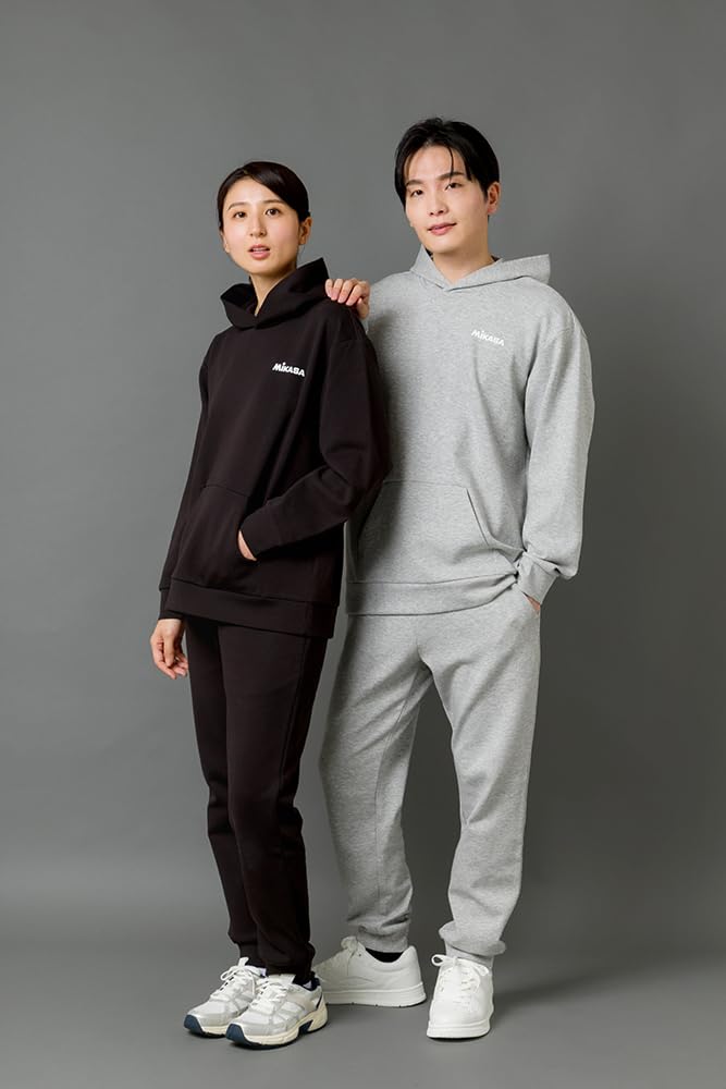 MIKASA Loose Pullover Size S Hoodie, Black, (Unisex) 2630-BKS