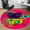 1pc Cat Skull Office Round Area Rug, Under Office Chairs Bedroom Living Room Home Decor, Room Deco