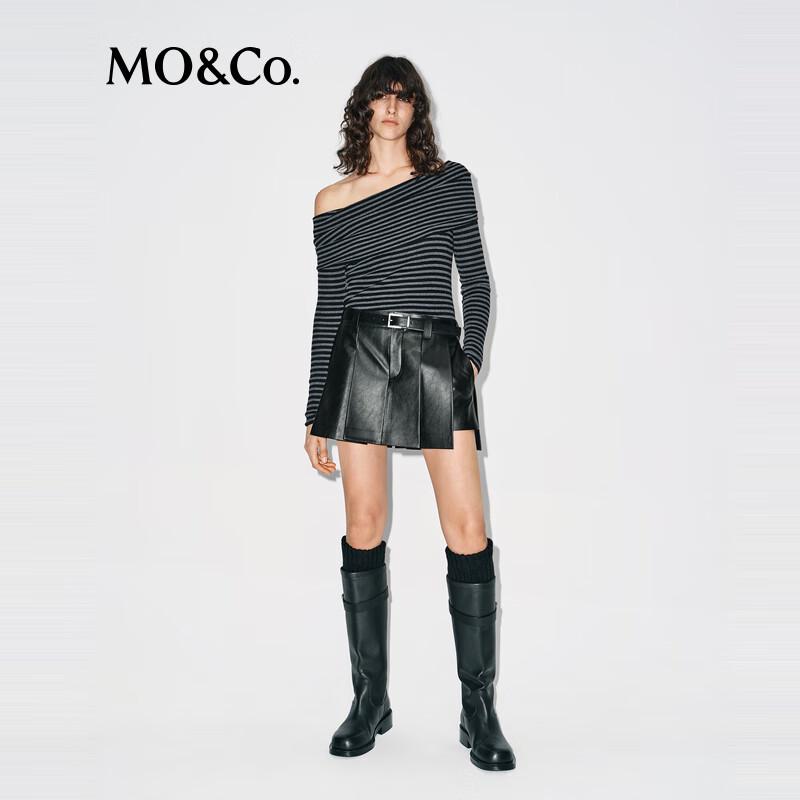 MO&Co. Low-Waist PU Skort M