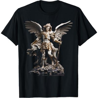Camiseta San Miguel Arcángel Escultura Angélica Estatua de Ángel(1)