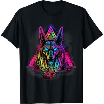 Ancient Egypt Tutankhamun Anubis Pyramid Egypt Mythology T-Shirt