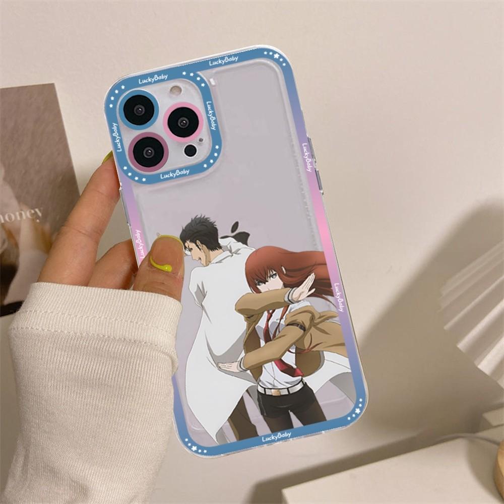 Steins Gate Okabe Anime Phone Case For iPhone 16 15 14 13 12 11 Pro Max XS X XR Mini Protective Cover