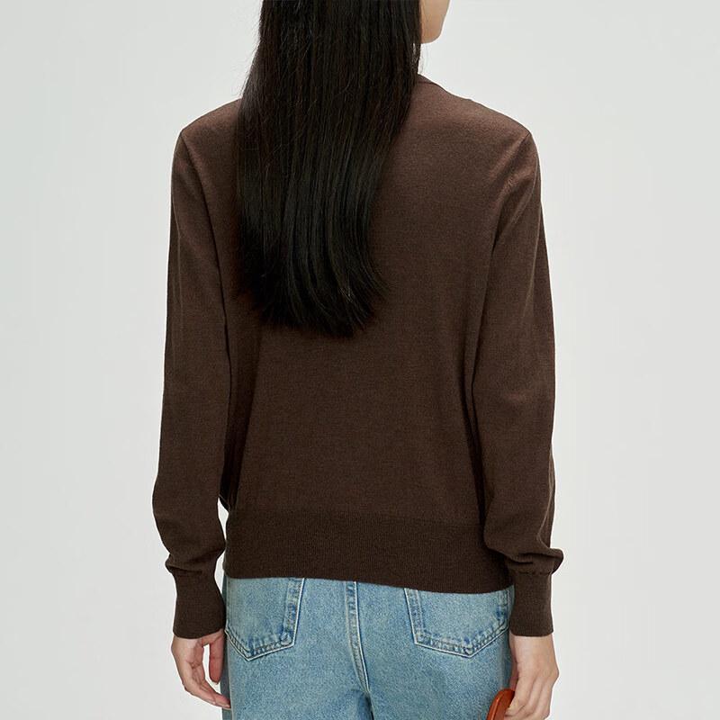 Ta Tu Women's Split Hem Round Neck Knit Cardigan