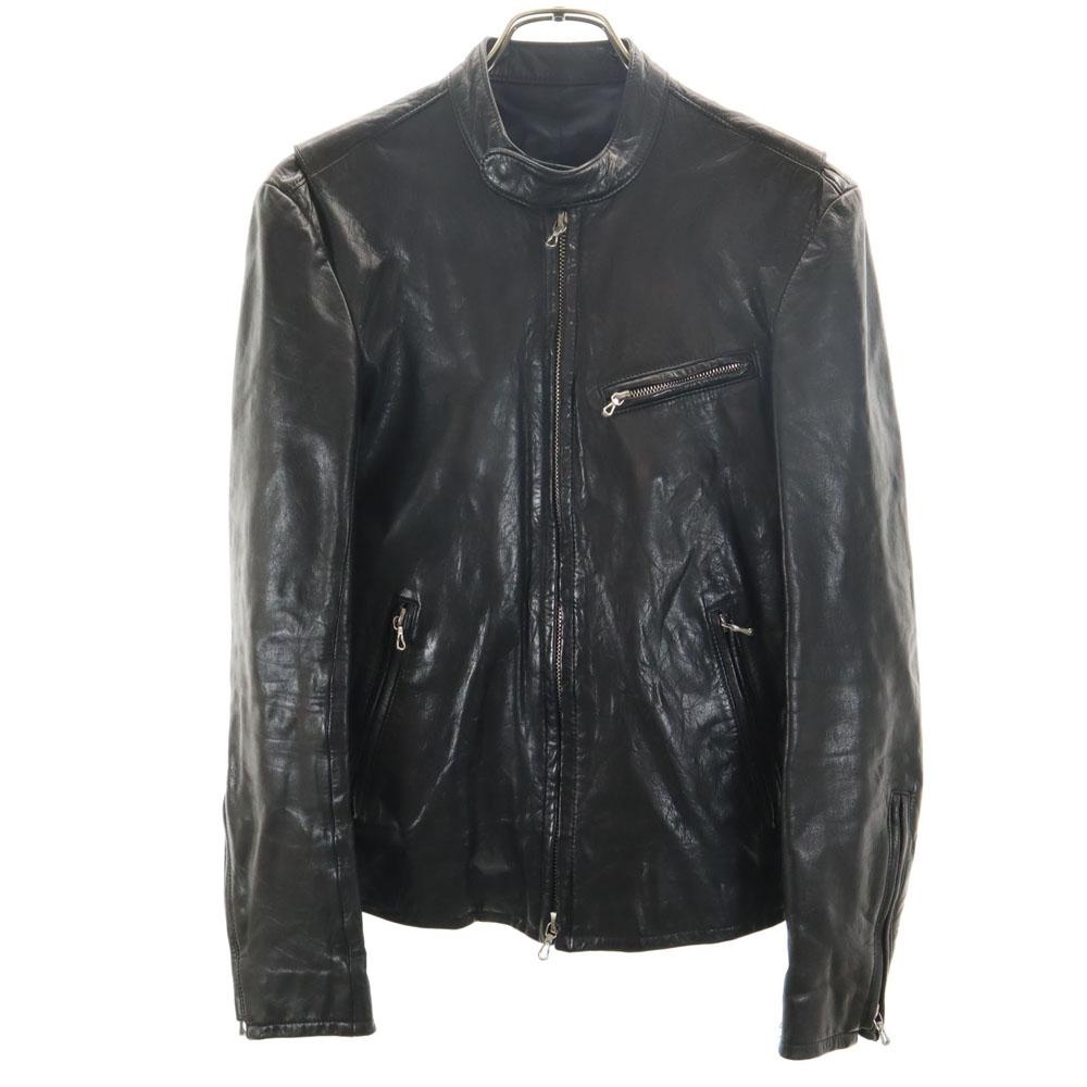 LITHIUM HOMME made in Japan Single riders jacket 42 black leather jacket Men's Used