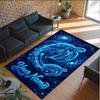 Mermaid Theme Crystal Velvet Floor Rug Personalized Custom Name Text Warm Carpet Home Decoration