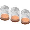 Homozy 3Pack Mini Glass Cloche Dome Bell Jar Display Stand Cover Terrarium Bottle with Cork Base for DIY Decor