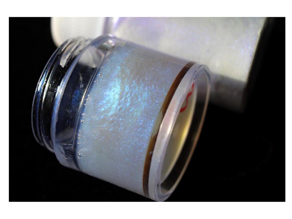 Iridescent Fairy Pink Nail Art Powder - Translucent Aurora with High Color Concentration for Quicksand Effects.