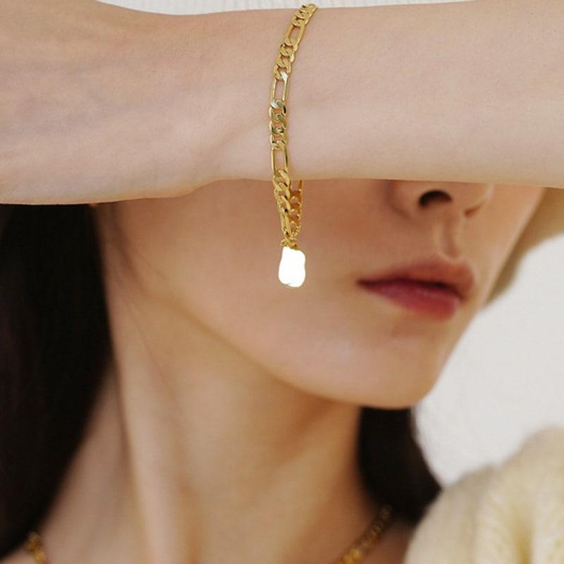 

LAYERMOOD Slim flat chain BR-gold ONE