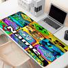 Custom Name Personalized Geometry Dash Pattern Mousepad, Laptop PC Desk Mat, Decorative Desk Mat for Home Keyboard Pad Gift
