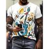 Instruments Guitar 3d Print T-shirt Men Women Fashion Short Sleeve T-shirt Kids Hip Hop Tops Tees Oversized Camiseta Summer Tops