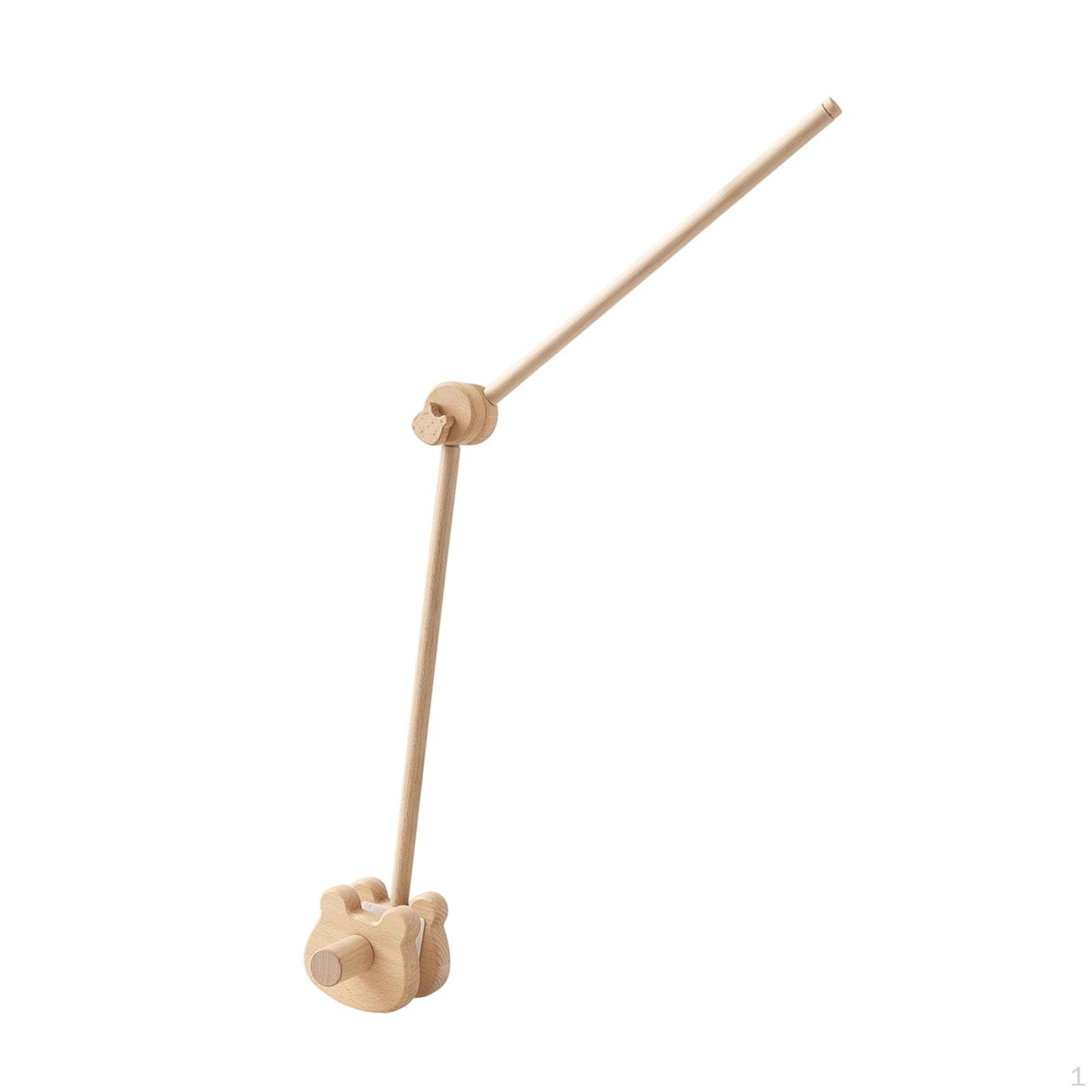 

Crib Mobile Arm Wooden Easy Assembly Decorative Rotatable Baby Hanger