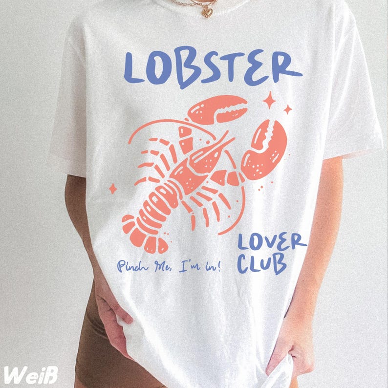 Lobster Lover Club Tshirt Unisex Dolce Vita Tee Old Money Aesthetictinned Fish Shirt Vintage Summer Tshirtcoastal Tshirt