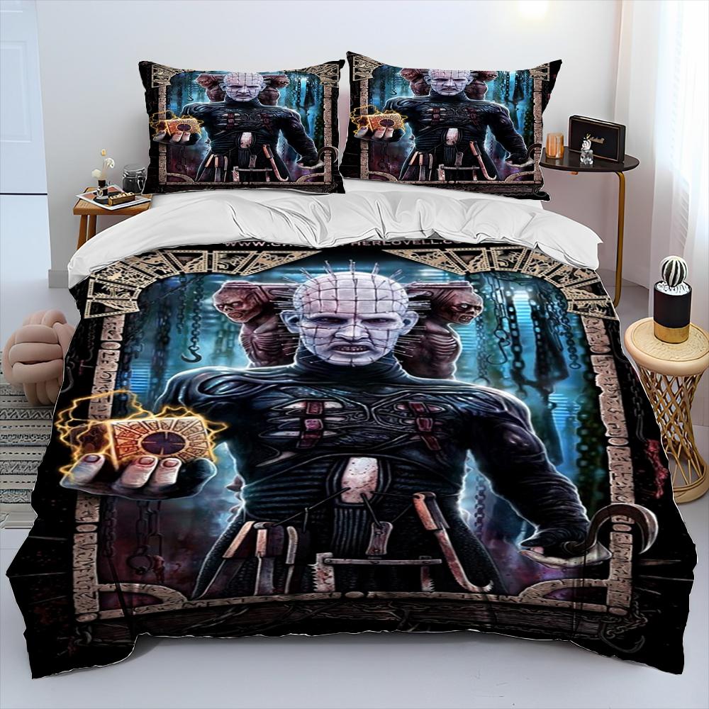

Horror Movie Character Chucky Saw Comforter Bedding SetDuvet Cover Bed Set Quilt Cover PillowcaseKing Queen Size Bedding Set US Twin(172*218cm)3pcs