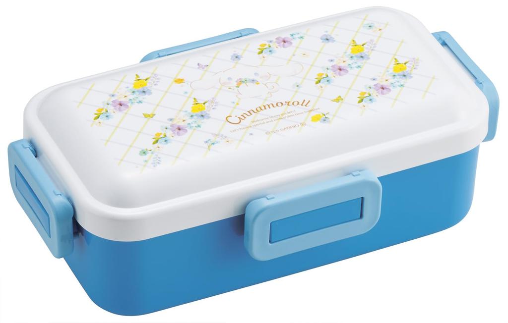 Skater Bento Fluffy Serving Lunch Made in Sanrio Pastel Vivid Watercolor Floral Size Box, Box, 530ml, Japan, Cinnamoroll, Print, Girl's (PFLB6-A)