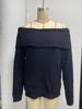 European & American Winter 2025 Women's One-Shoulder Loose Wool Sweater
