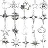 Cross and Star Hollow Alloy Jewelry Charms for Necklaces, Earrings, and Bracelets