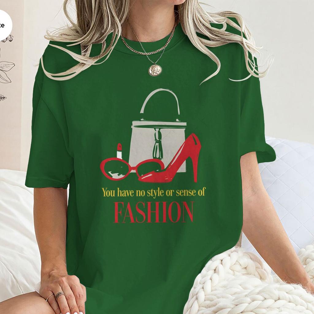 American Style Retro Movie Print T Shirt Women Y2K Basic T Shirts 100 Cotton Crew Neck Hip Hop Tee Shirt