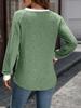 Women's Autumn/Winter V-Neck Color-Blocked Ribbed Sweater T-Shirt