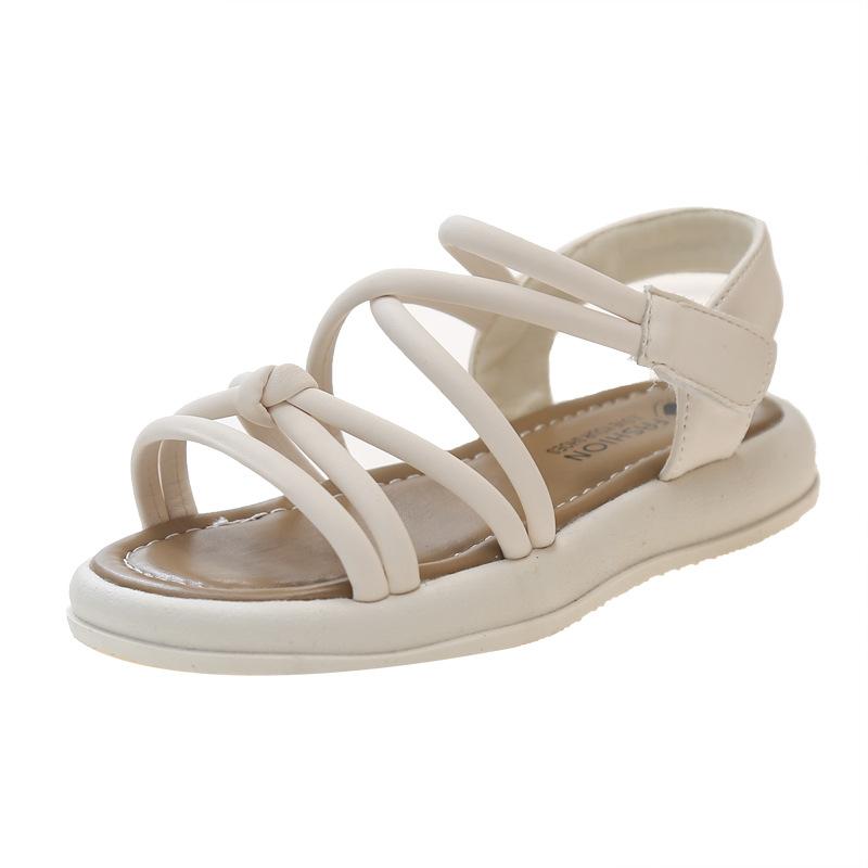 

Женские летние сандалии с тонкими ремешками, на плоской подошве, повседневные пляжные туфли на платформе, удобные, модные римские сандалии 31